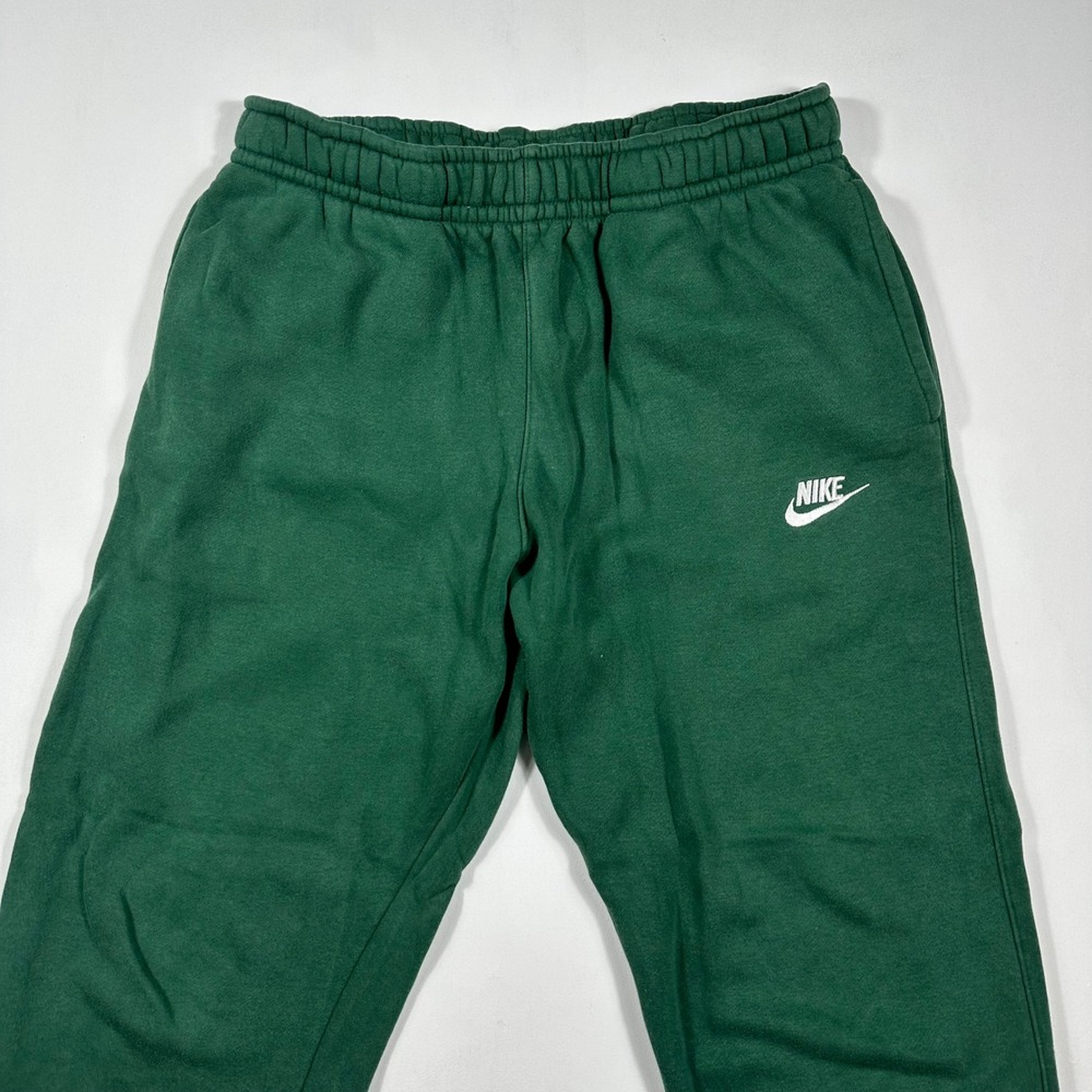 Nike Joggers Mens Size Medium Club Fleece Embroidered Logo Forest Green